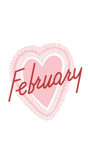 February Calendars On Iphones Showcasing A Beautiful Snowfall Scenery. Wallpaper