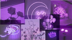 Feel Inspired And Creative With A Purple Aesthetics Computer. Wallpaper