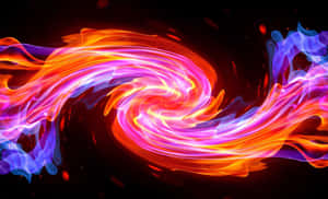 Feel The Burn With This Blazing Hot Red And Blue Flames. Wallpaper