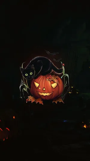 Feel The Chill Of A Spooky Halloween With This Frightful Iphone Wallpaper Wallpaper