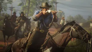 Feel The Freedom Of The Wild West With Your Trusty Steed In Red Dead Redemption 2. Wallpaper