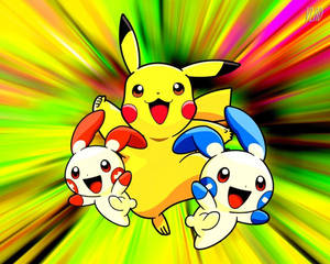 Feel The Love Of The Pikachu Family! Wallpaper