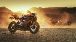 Feel The Rush Of This Mv Agusta F4 Rr Motorbike Wallpaper