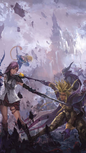 Feel The Thrill Of Adventure With Final Fantasy On Your Iphone. Wallpaper