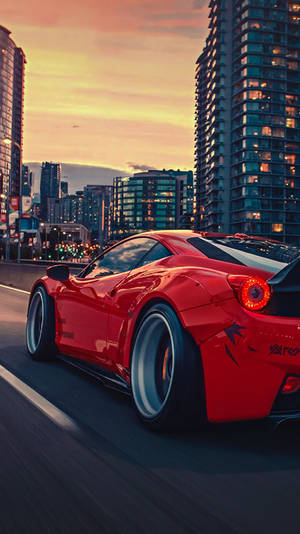 Feel The Thrill Of Driving The Iconic Ferrari 458 Italia Wallpaper