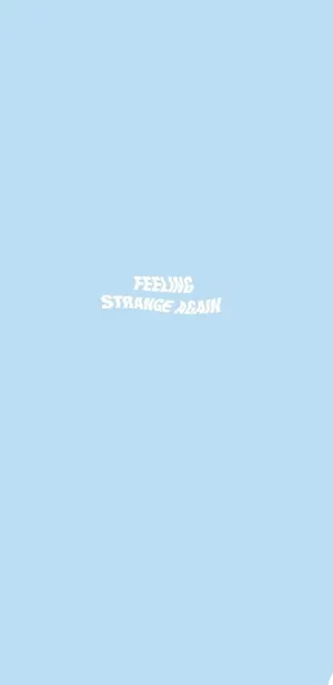 Feeling Strange Again Simple Blue Aesthetic Wallpaper