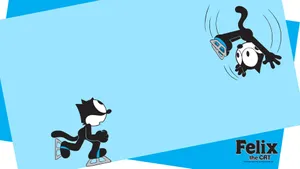 Felix The Cat Blue Overlap Wallpaper