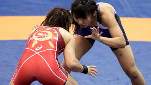 Female Asian Wrestling Wallpaper