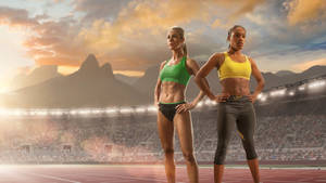 Female Athletes Olympic Sports Wallpaper