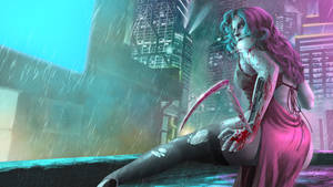 Female Cyborg Cyberpunk 1920x1080 Digital Art Wallpaper