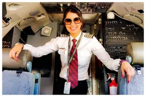 Female Pilot On Cockpit Wallpaper