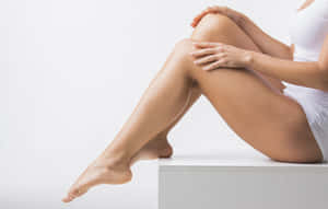 Female Thighs White Swimsuit Wallpaper