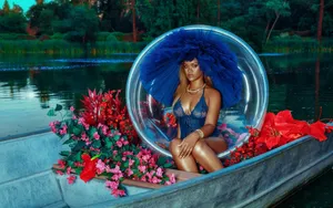 Fenty Rihanna On A Boat Wallpaper
