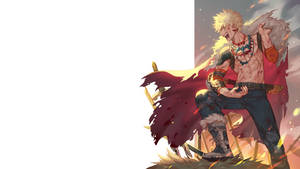 Feral-looking Bakugo Wallpaper