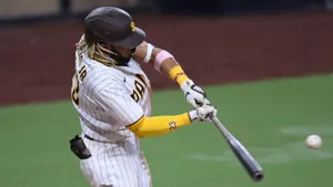 Fernando Tatis Jr Round The Bases After A Clutch Home Run Wallpaper