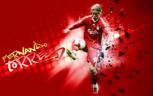 Fernando Torres Poster In Red Wallpaper