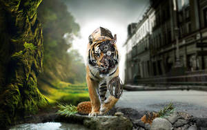 Ferocious Robotic Tiger In High Resolution Wallpaper