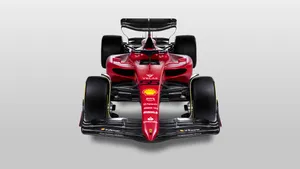 Ferrari F1 Car In Red On A White Background Wallpaper
