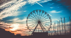 Ferris Wheel Wide Shot Wallpaper