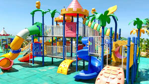 Festive Playground Equipment Wallpaper