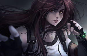 Ff7 Tifa Punch Wallpaper