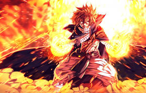 Fierce Natsu Dragneel Fire Anime Wallpaper