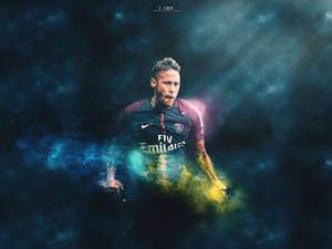 Fierce Neymar In Cool Fan Art Wallpaper