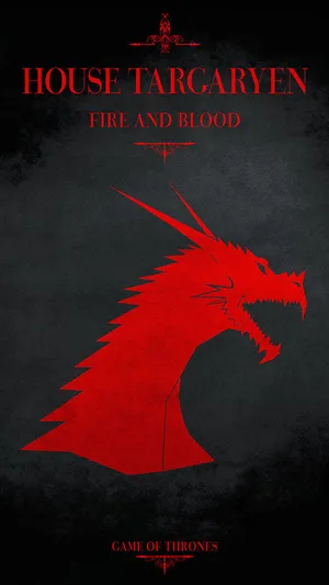 Fierce Red Dragon House Targaryen Wallpaper