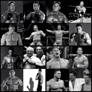 Fiery Faces Of Ken Shamrock Wallpaper