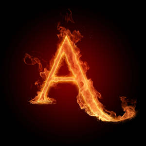 Fiery Letter A Wallpaper