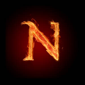 Fiery Letter N Wallpaper