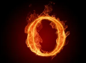 Fiery Letter O Wallpaper