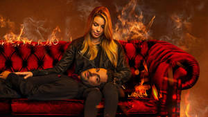 Fiery Love Lucifer And Chloe Wallpaper