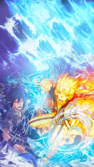 Fiery Naruto Phone Wallpaper
