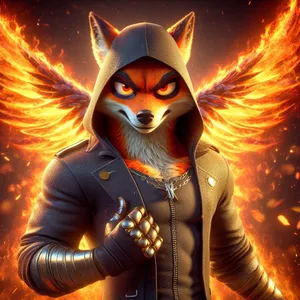 Fiery Nick Wilde Thumbs Up Wallpaper