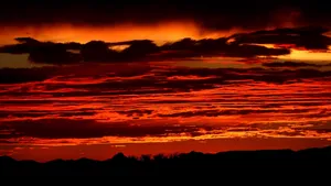 Fiery Red And Orange Horizon Wallpaper