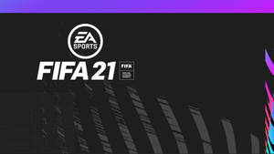 Fifa 21 Basic Logo In Dark Background Wallpaper