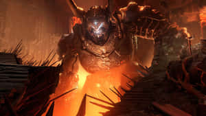 Fight Off The Forces Of Hell Using Futuristic Weapons In Doom Eternal Wallpaper