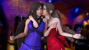 Final Fantasy 7 Party Girls Wallpaper