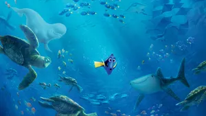 Finding Dory Background Of Ocean Animals Wallpaper