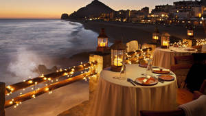 Fine Dinning At El Farallon, Cabo San Lucas, Mexico Wallpaper