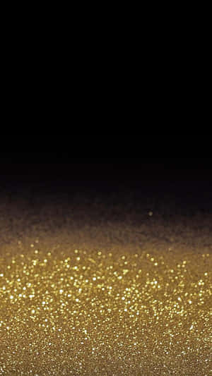 Fine Shiny Black And Gold Glitter Wallpaper