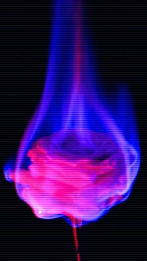 Fire And Rose Glitch Wallpaper