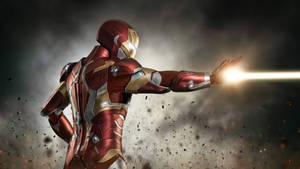 Fire Blast Iron Man Superhero Wallpaper