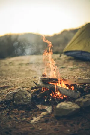 Fire Camping Wallpaper