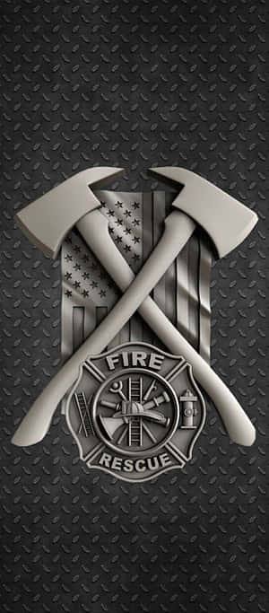 Fire Department Steel Logo Wallpaper