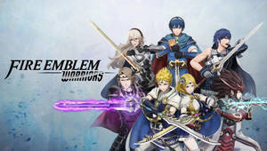 Fire Emblem Warriors Characters And Logo Wallpaper