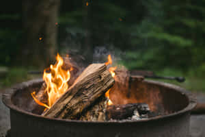 Fire Pit Ash Campfire Wallpaper