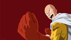 Fired-up Saitama Red Wallpaper