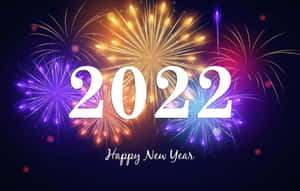 Fireworks Backdrop New Year 2022 Wallpaper